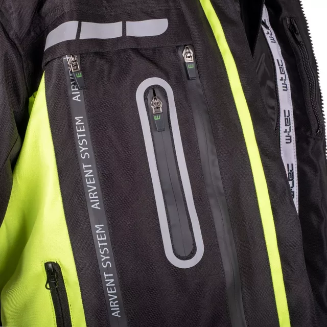 Moto bunda W-TEC Gelnair EVO - čierna-fluo