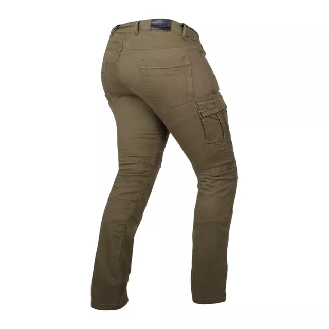 Moto jeansy W-TEC Wallbridge Olive - olivovo zelená