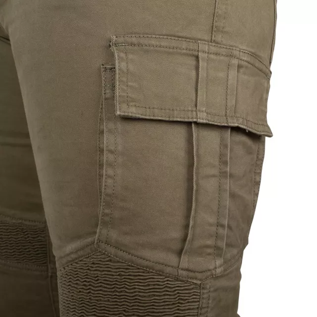 Moto jeansy W-TEC Wallbridge Olive - olivovo zelená