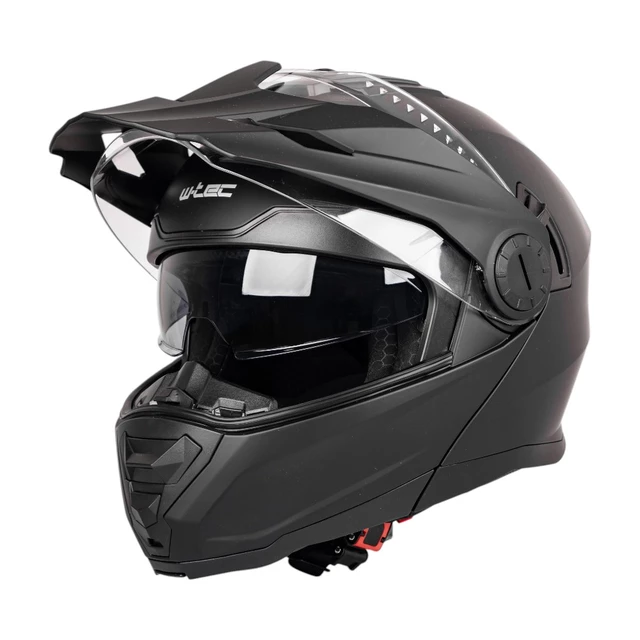 Výklopná enduro prilba W-TEC Biscaia P/J - čierna- lesk