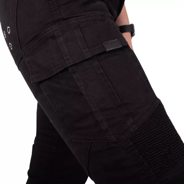 Dámske moto jeansy W-TEC Komehana - čierna
