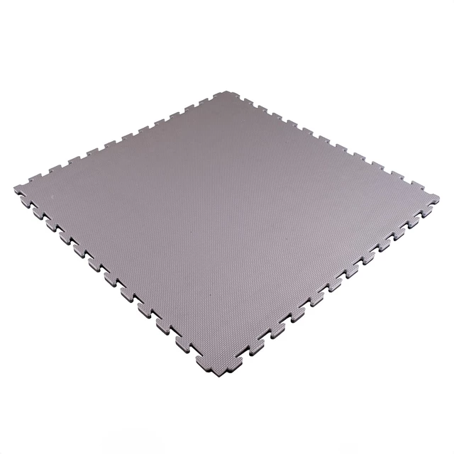 Puzzle tatami podložka inSPORTline Sazegul 100x100x2 cm - mocha mousse-čierna, vzor 5 prúžkov