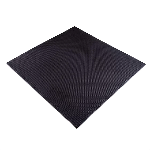 Puzzle tatami podložka inSPORTline Sazegul 100x100x2 cm - mocha mousse-čierna, vzor 5 prúžkov