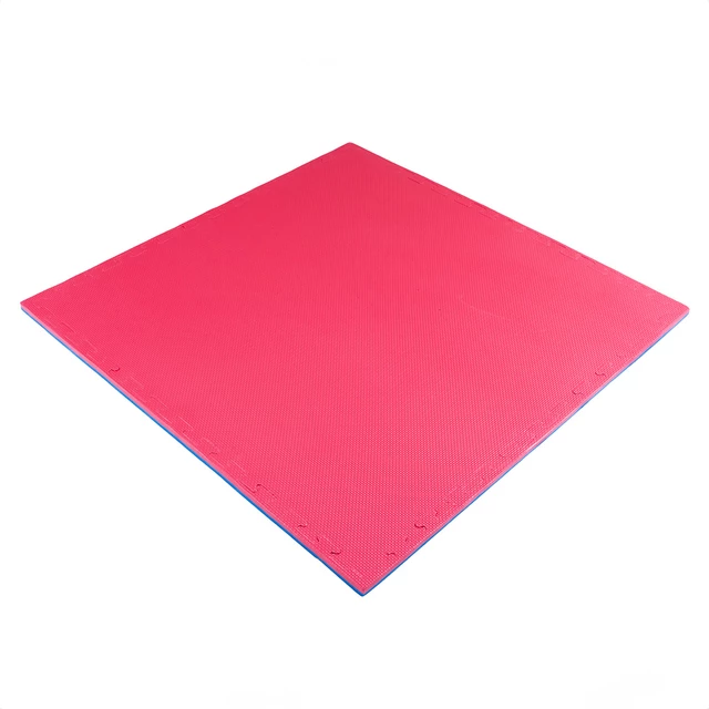 Puzzle tatami podložka inSPORTline Sazegul 100x100x2 cm - mocha mousse-čierna, vzor 5 prúžkov
