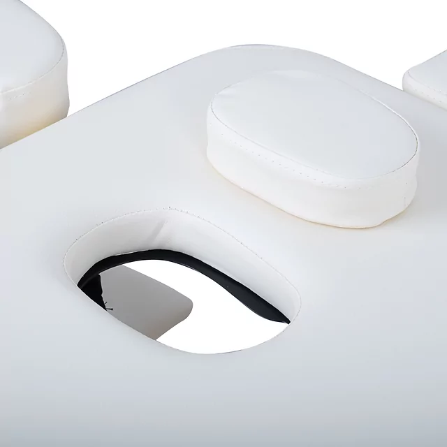 Masážne lehátko inSPORTline Morrani 186x60x62,5-85,5 cm 2-dielne hliníkové - krémová