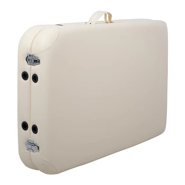 Masážne lehátko inSPORTline Morrani 186x60x62,5-85,5 cm 2-dielne hliníkové - krémová