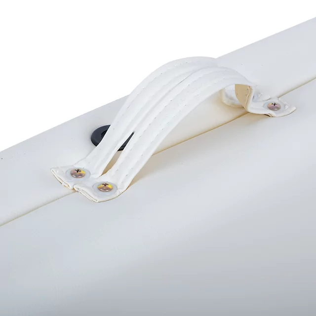 Masážne lehátko inSPORTline Morrani 186x60x62,5-85,5 cm 2-dielne hliníkové - krémová