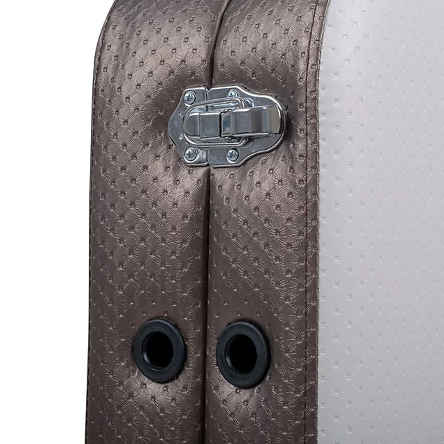 Masážne lehátko inSPORTline Kiyora 186x70x62,5-85,5 cm 2-dielne hliníkové - bielo-šedá