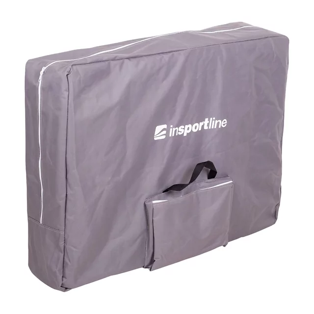 Masážne lehátko inSPORTline Kiyora 186x70x62,5-85,5 cm 2-dielne hliníkové - bielo-šedá