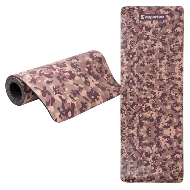 Karimatka inSPORTline Camu 173x61x0,4 cm - šedý maskáč - hnedý maskáč