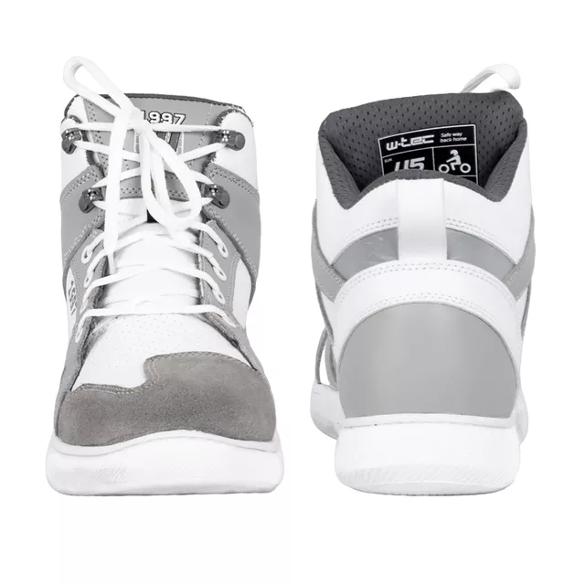 Moto topánky W-TEC Arimes - bielo-šedá
