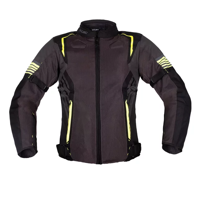 Letná moto bunda W-TEC Pelyes - šedá-fluo - šedá-fluo