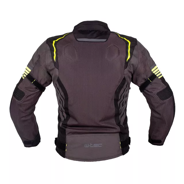 Letná moto bunda W-TEC Pelyes - šedá-fluo