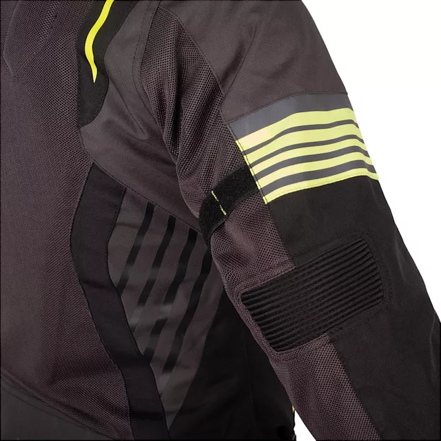 Dámska letná moto bunda W-TEC Jelsa - šedá-fluo