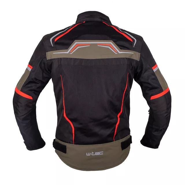Letná moto bunda W-TEC Rovin - čierno-zeleno-červená