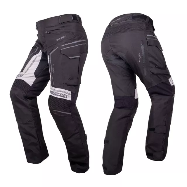 Moto nohavice W-TEC Perguso - čierna - čierna