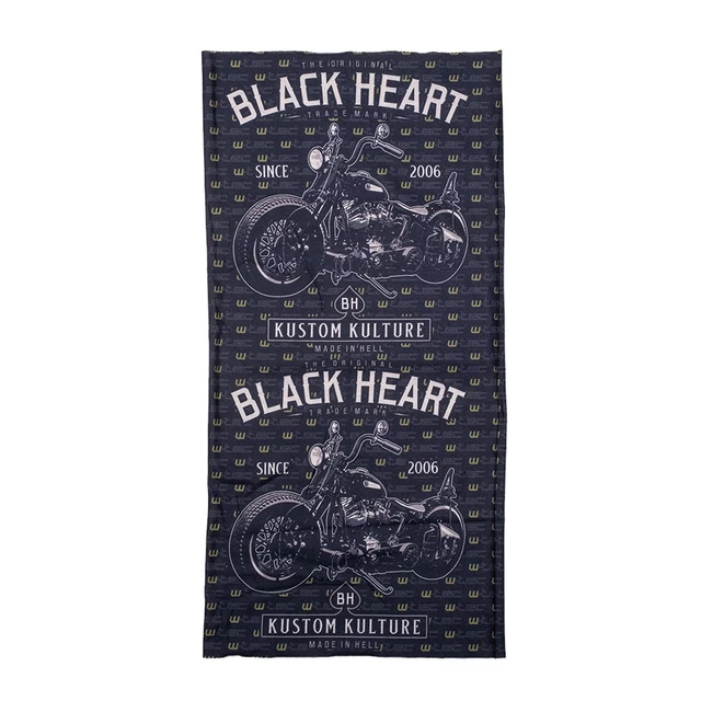 Multifunkčný nákrčník W-TEC Black Heart Scarfest - Wings Skull - Motorcycle