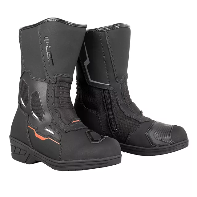 Dámske moto topánky W-TEC Moanna - čierno-červená - čierno-červená