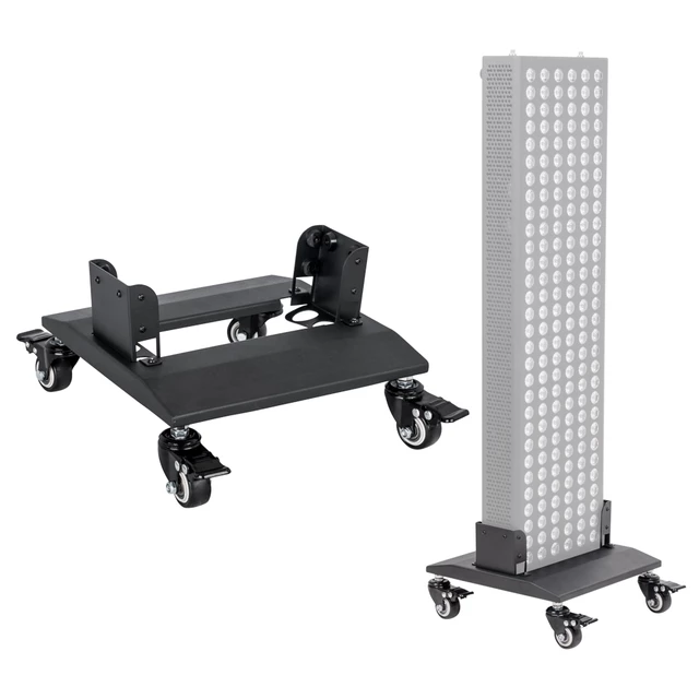 Stojan s kolieskami pre infračervený LED panel inSPORTline Brister - biela - čierna