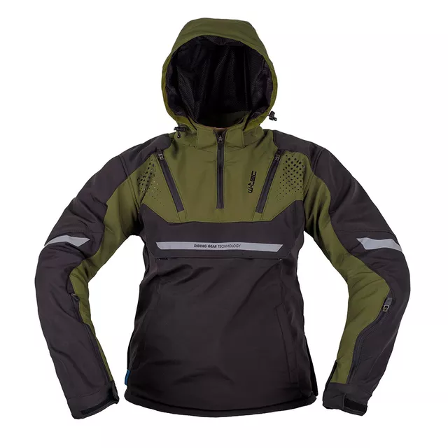 Pánska softshellová moto bunda W-TEC Annorack - čierna - khaki-čierna