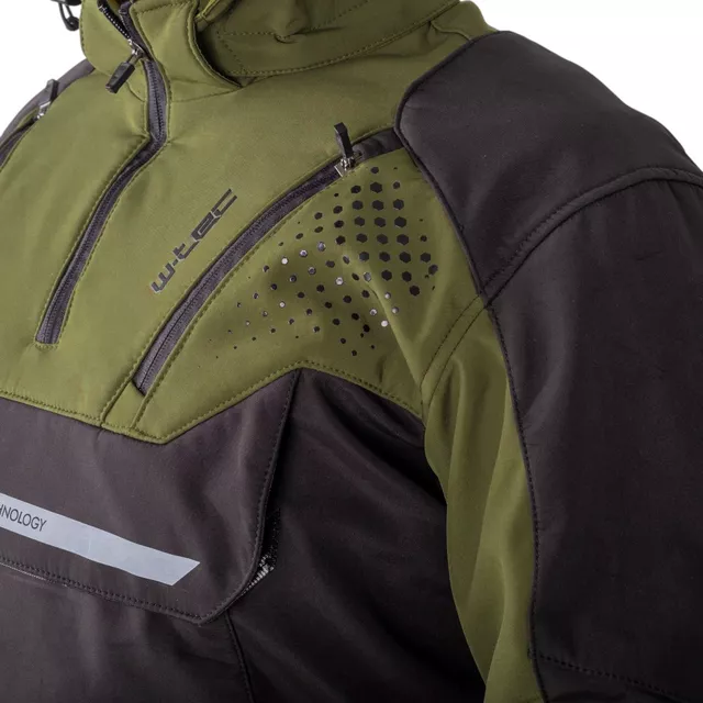 Pánska softshellová moto bunda W-TEC Annorack - čierna