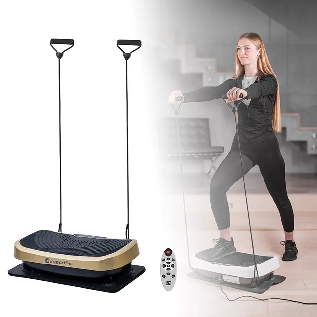 Vibračná plošina inSPORTline Devyn - champagne