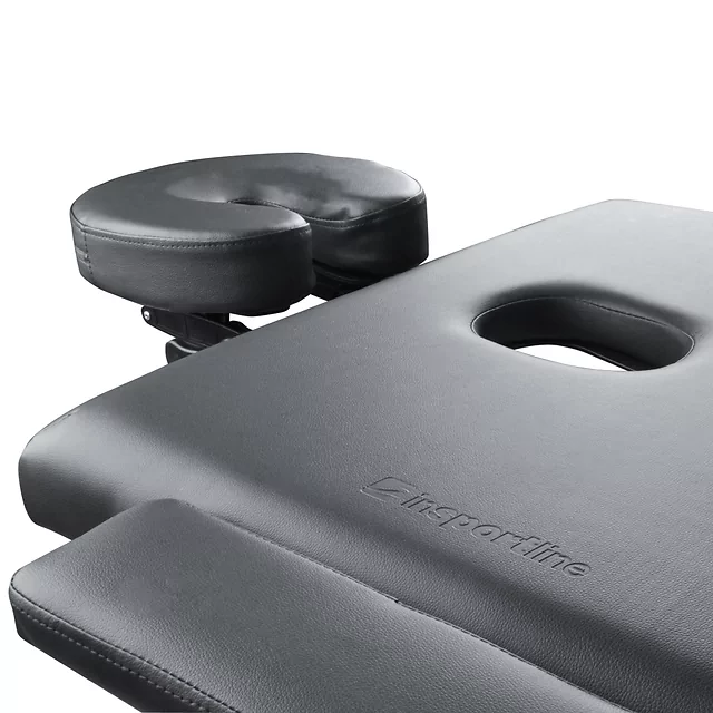 Masážne lehátko inSPORTline Orashi 186x60x62,5-85,5 cm 2-dielne drevené - krémová