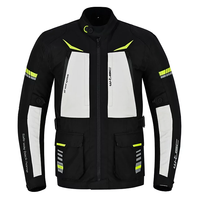 Moto bunda W-TEC Warao - čierna-fluo