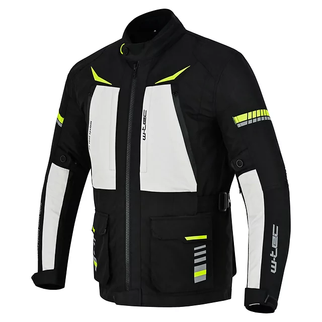 Moto bunda W-TEC Warao - čierna-fluo