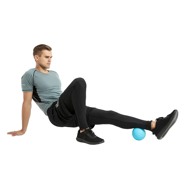 Masážna loptička inSPORTline Thera 12 cm - modrá
