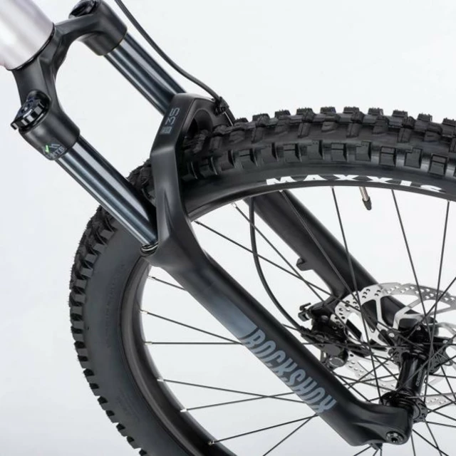 Celoodpružený elektrobicykel Ghost E-ASX 130 Universal B750 29"/27.5" - Light Grey/Red