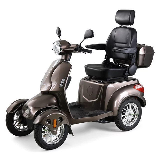 Elektrický štvorkolesový vozík inSPORTline Antun - čierna - hnedá