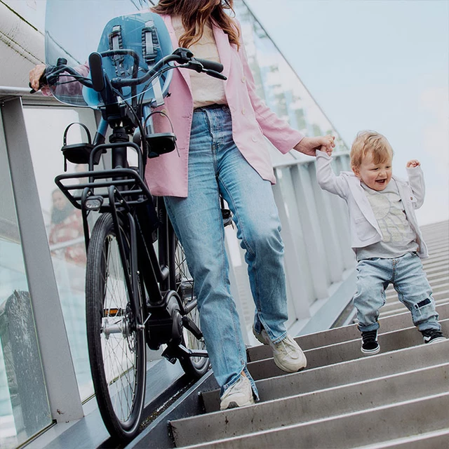 Predná sedačka na bicykel s upínacím adaptérom Urban Iki - Bincho čierna/Bincho čierna