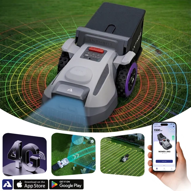 Bezdrôtová robotická kosačka Anthbot N8 (1500 m²) so zberačom lístia