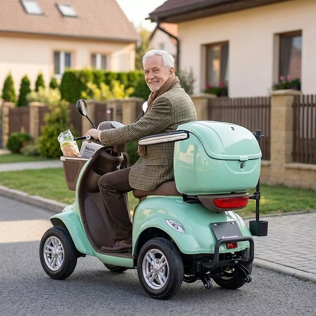 Elektrický štvorkolesový vozík W-TEC Lubica II - červená