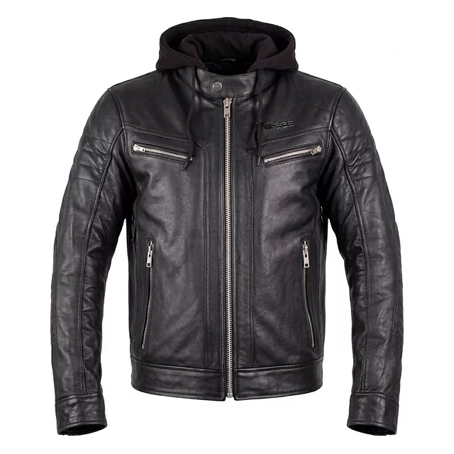 Kožená moto bunda W-TEC Murayo - čierna - čierna