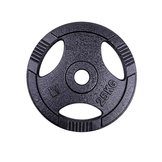 Liatinové olympijské kotúče inSPORTline Hamerton Black 50 mm 1,25-25 kg