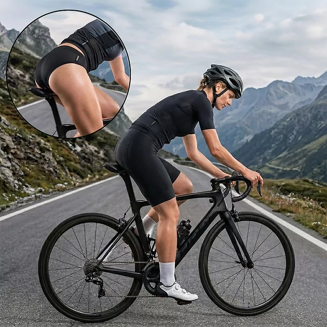 Dámske nohavičky s gélovou vložkou inSPORTline Nashka - čierna