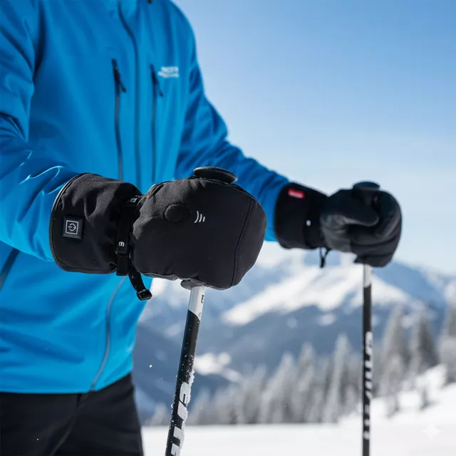 Vyhrievané rukavice W-TEC HEATflip 2v1 2x2000 mAh