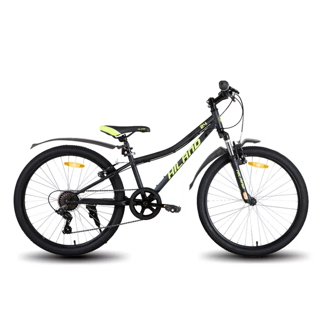 Juniorský horský bicykel Hiland Climber 24" • 125-150 cm - čierna