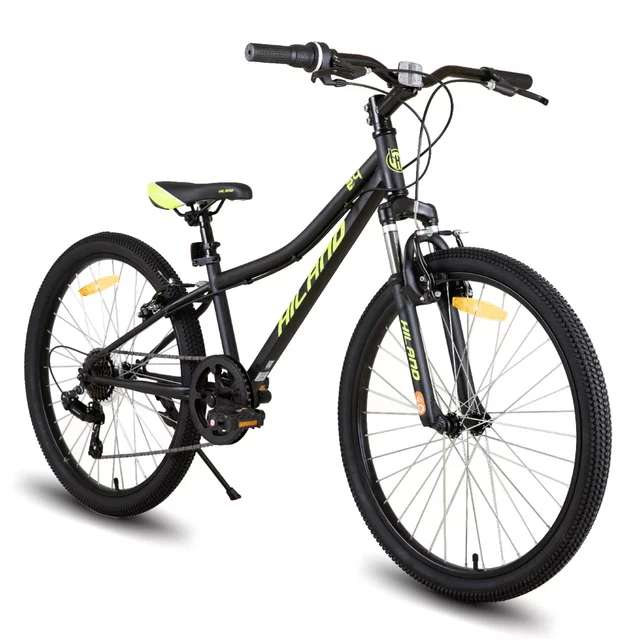 Juniorský horský bicykel Hiland Climber 24" • 125-150 cm - čierna