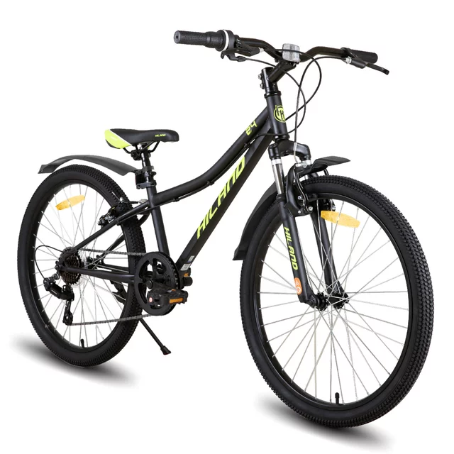 Juniorský horský bicykel Hiland Climber 24" • 125-150 cm - čierna
