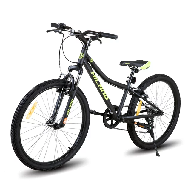 Juniorský horský bicykel Hiland Climber 24" • 125-150 cm - čierna
