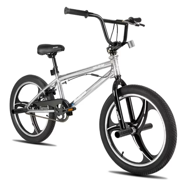 BMX bicykel Hiland Redeem Ultimate 20" - strieborná - strieborná