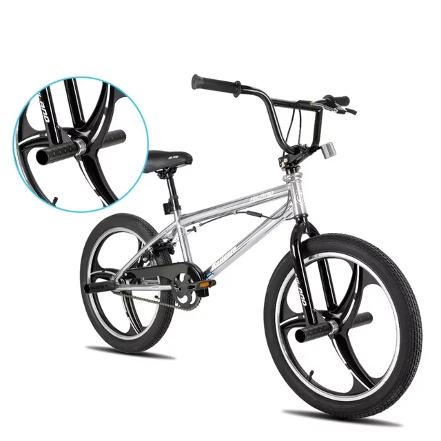 BMX bicykel Hiland Redeem Ultimate 20" - strieborná