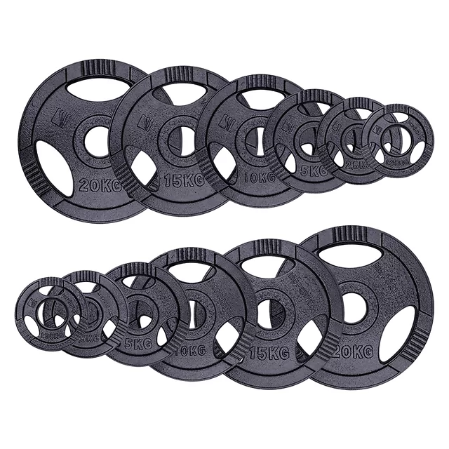 Liatinové olympijské kotúče inSPORTline Hamerton Black 50 mm 1,25-25 kg