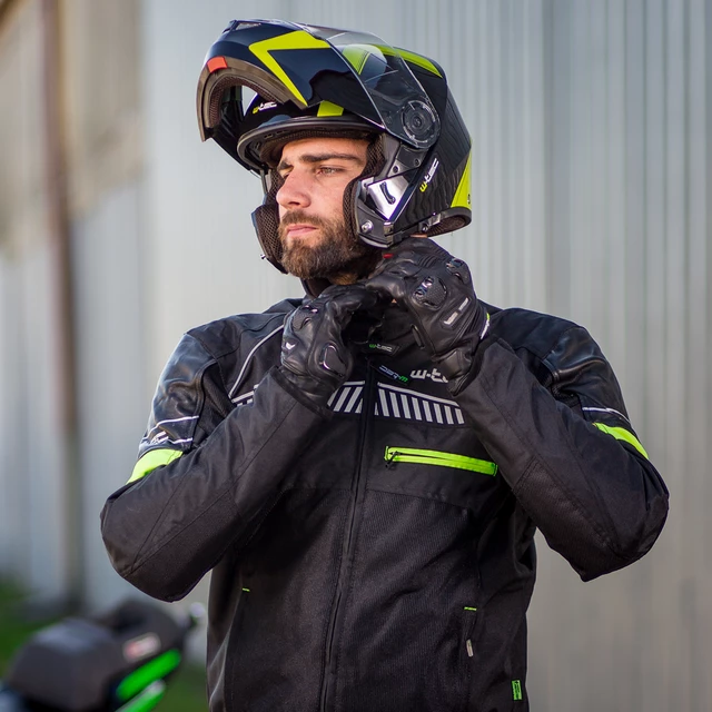 Výklopná moto prilba W-TEC Vexamo - 2.akosť - čierno-šedá