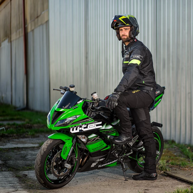 Pánska moto bunda W-TEC Meltsch NF-2301 - 2. akosť - neon zelená-čierna
