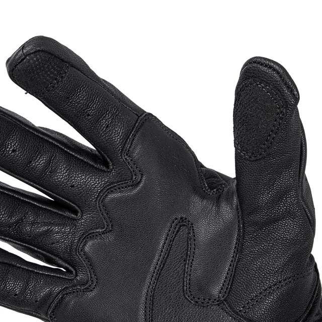 Kožené moto rukavice W-TEC Cherton - čierna