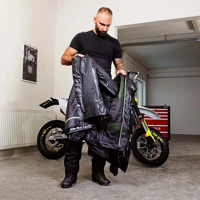 Moto bunda W-TEC Aircross - čierno-zlatá
